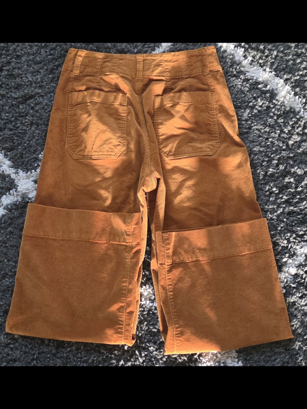 Anthropologie Maeve Corduroy Wide Leg Pants in Warm Copper Size 27 - Picture 4 of 8
